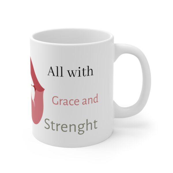 Super Mom: Juggling it  All with Grace and Strenght - Ceramic Mug 11oz - Image 4