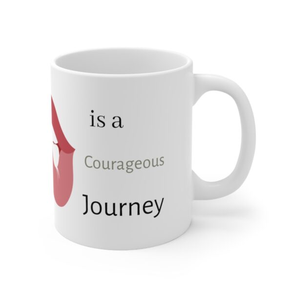 Because Single Motherhood is  a Courageous Journey - Ceramic Mug 11oz - Image 3