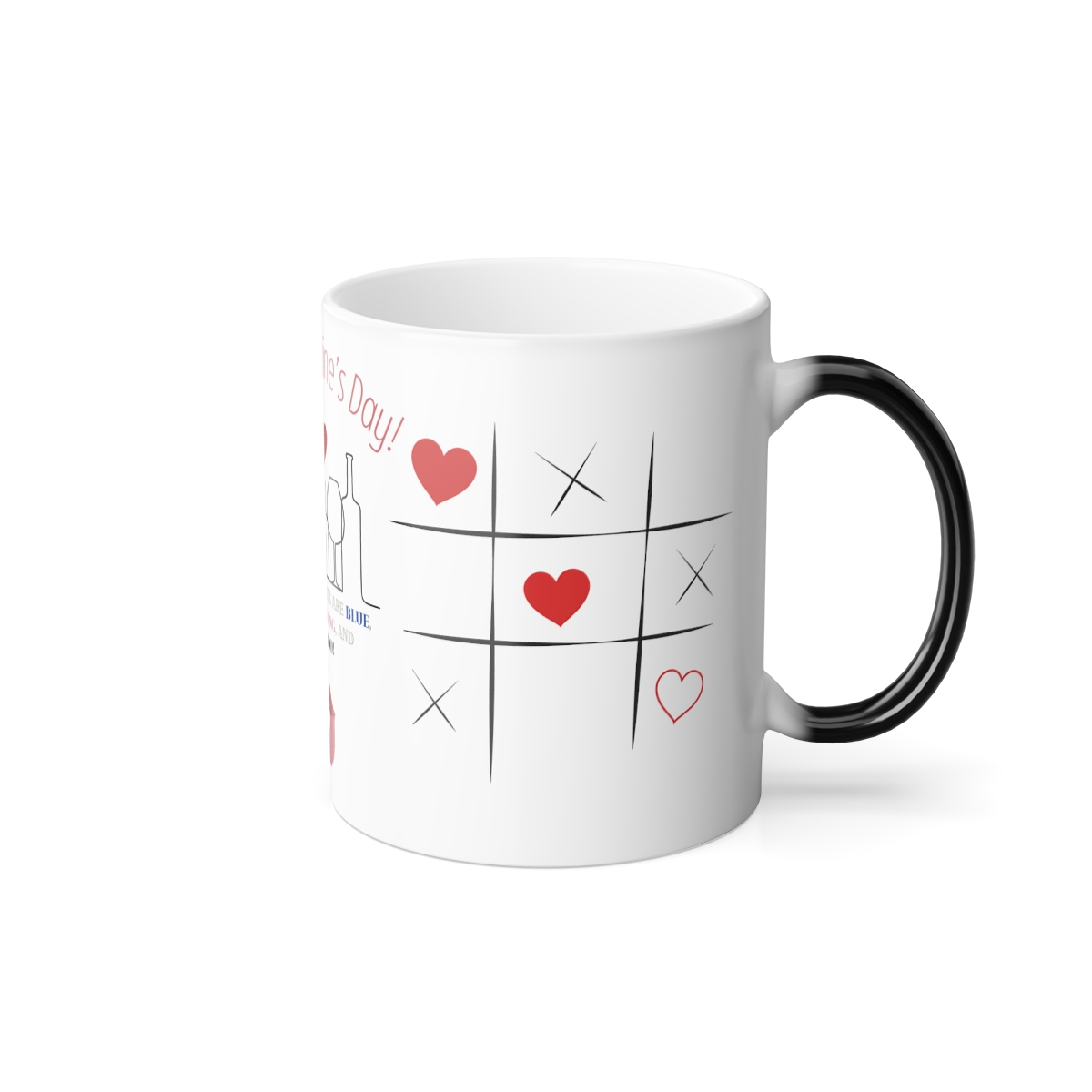 Roses are red, violets are blue, single mom strong, and fabulous too!" Color-Changing Mug, 11oz - Image 4